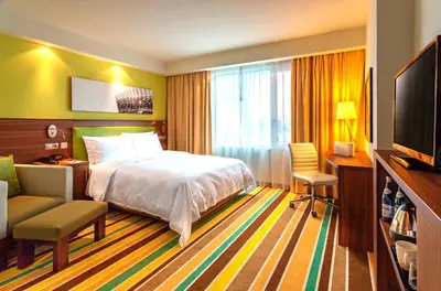 Telewizja i/lub zestaw kina domowego w obiekcie Hampton by Hilton Warsaw City Centre