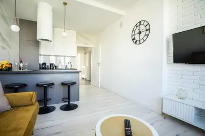Kuchnia lub aneks kuchenny w obiekcie Apartment Marszalkowska Premium Warsaw City Center