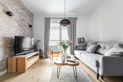 Telewizja i/lub zestaw kina domowego w obiekcie P&O Apartments Rembrandta - Targówek