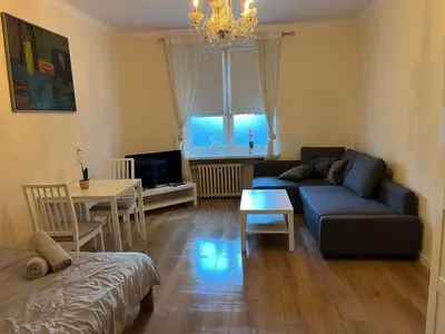 Część wypoczynkowa w obiekcie Apartament Dolny Mokotów