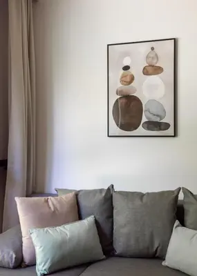 Część wypoczynkowa w obiekcie Pole Mokotowskie Stones Studio by BookingHost