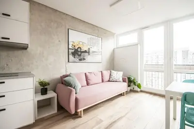 Część wypoczynkowa w obiekcie Unique Studio with stunning view & Netflix
