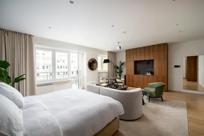 Telewizja i/lub zestaw kina domowego w obiekcie Noma Homes City Suite - Warsaw Center