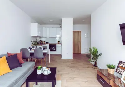 Część wypoczynkowa w obiekcie SuperApart Habicha apt74 - Ursus z balkonem