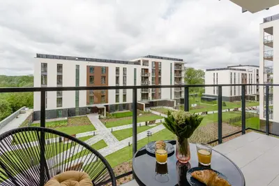 Balkon lub taras w obiekcie Praga Residence Premium