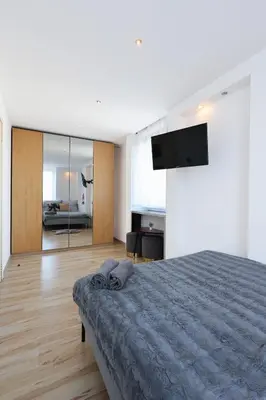 Telewizja i/lub zestaw kina domowego w obiekcie ClickTheFlat Chłodna Center Apart Rooms