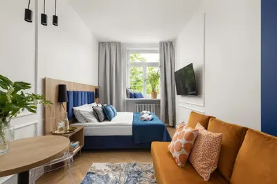 Telewizja i/lub zestaw kina domowego w obiekcie Movo II Old Town Apartments