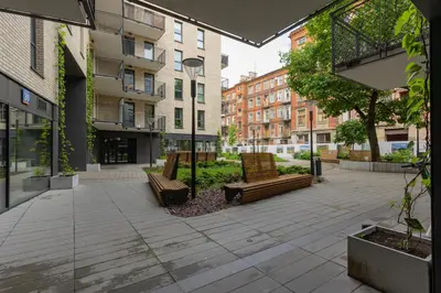 Budynek, w którym mieści się apartament