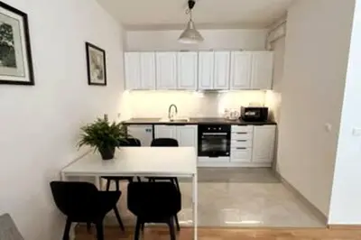 Kuchnia lub aneks kuchenny w obiekcie Apartment Kabacki Dukt