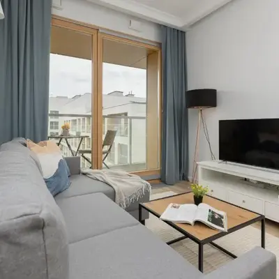 Stylish Apartment Kolejowa & Parking & Balcony by Noclegi Renters