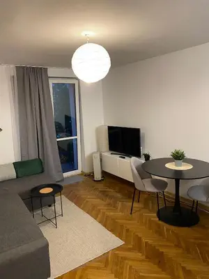 Telewizja i/lub zestaw kina domowego w obiekcie Apartament Niepodległości