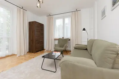 Część wypoczynkowa w obiekcie Bałuckiego Apartment Stary Mokotów Warsaw by Noclegi Renters