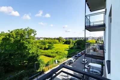 Balkon lub taras w obiekcie SuperApart Wiktoryn 6