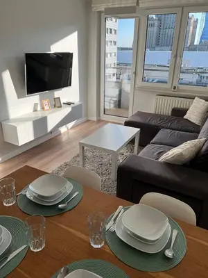 Część wypoczynkowa w obiekcie Lux Apartment In The Center, Super View, Wi-Fi - by HIK Apartments