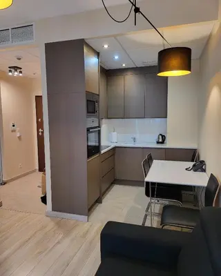 Kuchnia lub aneks kuchenny w obiekcie Apartament VARSOVIA 403