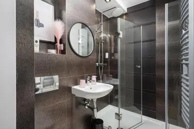 Łazienka w obiekcie Air-conditioned Premium Loft Warsaw Skyline only 900 m to Central Station