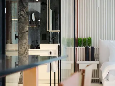 Część wypoczynkowa w obiekcie Bliska Wola Tower - UNIQUE Apartments 4YOU - 18 piętro z pięknym widokiem na centrum Warszawy