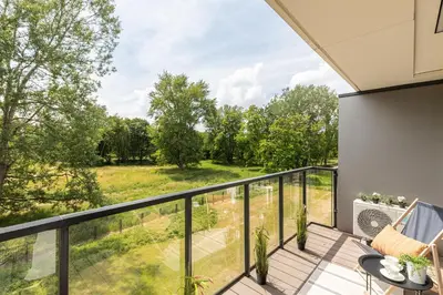 Balkon lub taras w obiekcie SuperApart Stanisława Augusta apt 8 - Park Skaryszewski