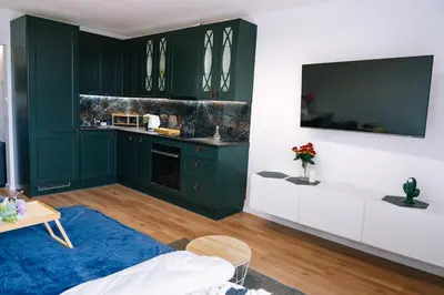 Kuchnia lub aneks kuchenny w obiekcie Warsaw Studio Apartment - City View, Parks nearby by Rentujemy