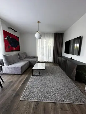 Telewizja i/lub zestaw kina domowego w obiekcie Apartament VIP Wola