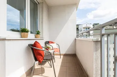 Balkon lub taras w obiekcie SuperApart Dzieci Warszawy 27a - Ursus Komfort
