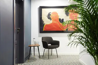 Część wypoczynkowa w obiekcie Bez Kantów Art Rooms