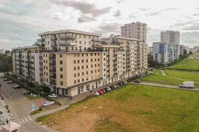 Budynek, w którym mieści się apartament