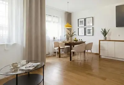 Plan piętra w obiekcie Lanciego - przytulny Apartament z osobną sypialną, Balkon, WI-FI, Natolin, Ursynów