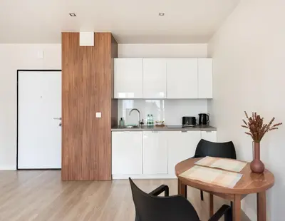 Kuchnia lub aneks kuchenny w obiekcie Magazynowa Classy Apartment by BookingHost