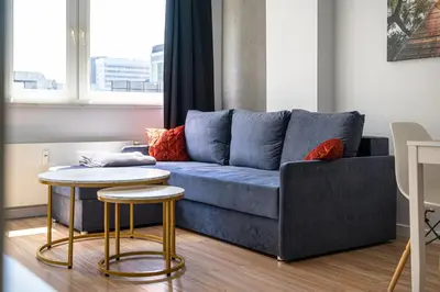 Część wypoczynkowa w obiekcie Chmielna Downtown Apartments - City Center, AirCon - by Rentujemy