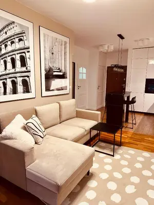 Telewizja i/lub zestaw kina domowego w obiekcie Jardin Apartment Ursynów