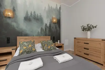 Łóżko lub łóżka w pokoju w obiekcie Twilight Apartment for 3 Guests Warsaw Wola by Noclegi Renters