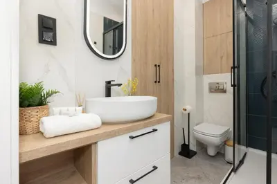 Łazienka w obiekcie Twilight Apartment for 3 Guests Warsaw Wola by Noclegi Renters