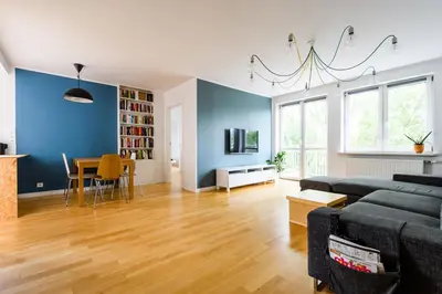 Część wypoczynkowa w obiekcie Apartament 100m2 - 2 sypialnie, 2 łazienki, salon, kuchnia, taras, WiFi, rowery