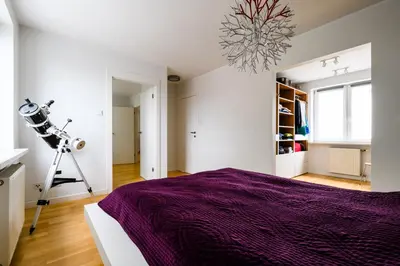 Łóżko lub łóżka w pokoju w obiekcie Apartament 100m2 - 2 sypialnie, 2 łazienki, salon, kuchnia, taras, WiFi, rowery