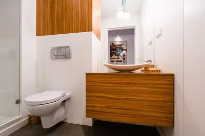 Łazienka w obiekcie Apartament 100m2 - 2 sypialnie, 2 łazienki, salon, kuchnia, taras, WiFi, rowery