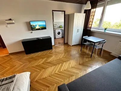 Telewizja i/lub zestaw kina domowego w obiekcie APART WAWA app 39