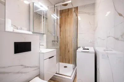 Łazienka w obiekcie Labo Apartment Niepodległości