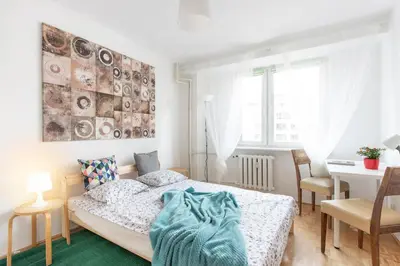 Łóżko lub łóżka w pokoju w obiekcie ROOM, Inflancka 19
