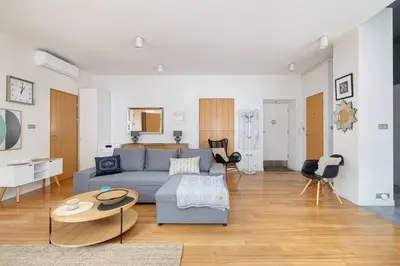 Część wypoczynkowa w obiekcie Chmielna Spacious City Center Apartment