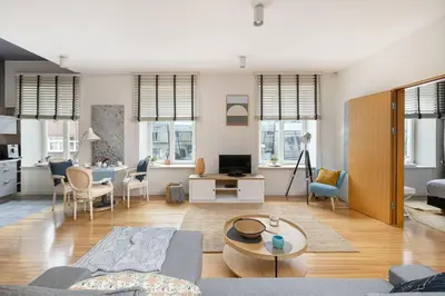 Część wypoczynkowa w obiekcie Chmielna Spacious City Center Apartment