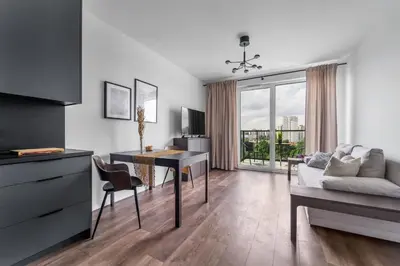 Telewizja i/lub zestaw kina domowego w obiekcie Galeria Północna Apt - 45m2, Parking, Balcony - by Rentujemy