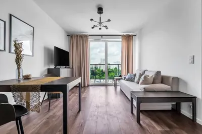 Telewizja i/lub zestaw kina domowego w obiekcie Galeria Północna Apt - 45m2, Parking, Balcony - by Rentujemy