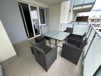 Balkon lub taras w obiekcie Apartament Golden Flight