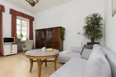 Telewizja i/lub zestaw kina domowego w obiekcie Family Apartment Freta Warsaw Old Town by Noclegi Renters