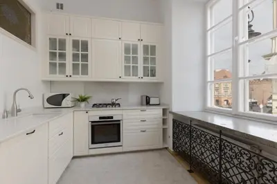 Kuchnia lub aneks kuchenny w obiekcie Family Apartment Freta Warsaw Old Town by Noclegi Renters