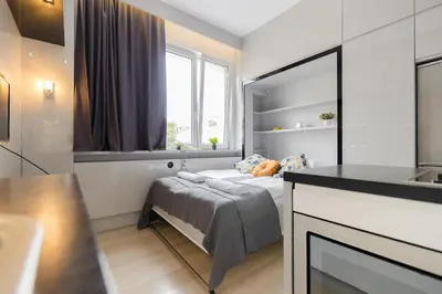 Łóżko lub łóżka w pokoju w obiekcie ShortStayPoland Kaliska (B132)