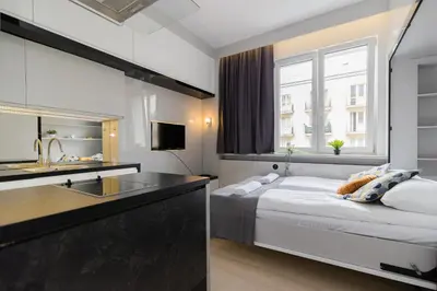 Łóżko lub łóżka w pokoju w obiekcie ShortStayPoland Kaliska (B132)