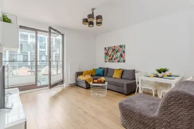 Część wypoczynkowa w obiekcie Warsaw In City Apartments