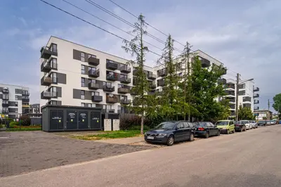 Budynek, w którym mieści się apartament